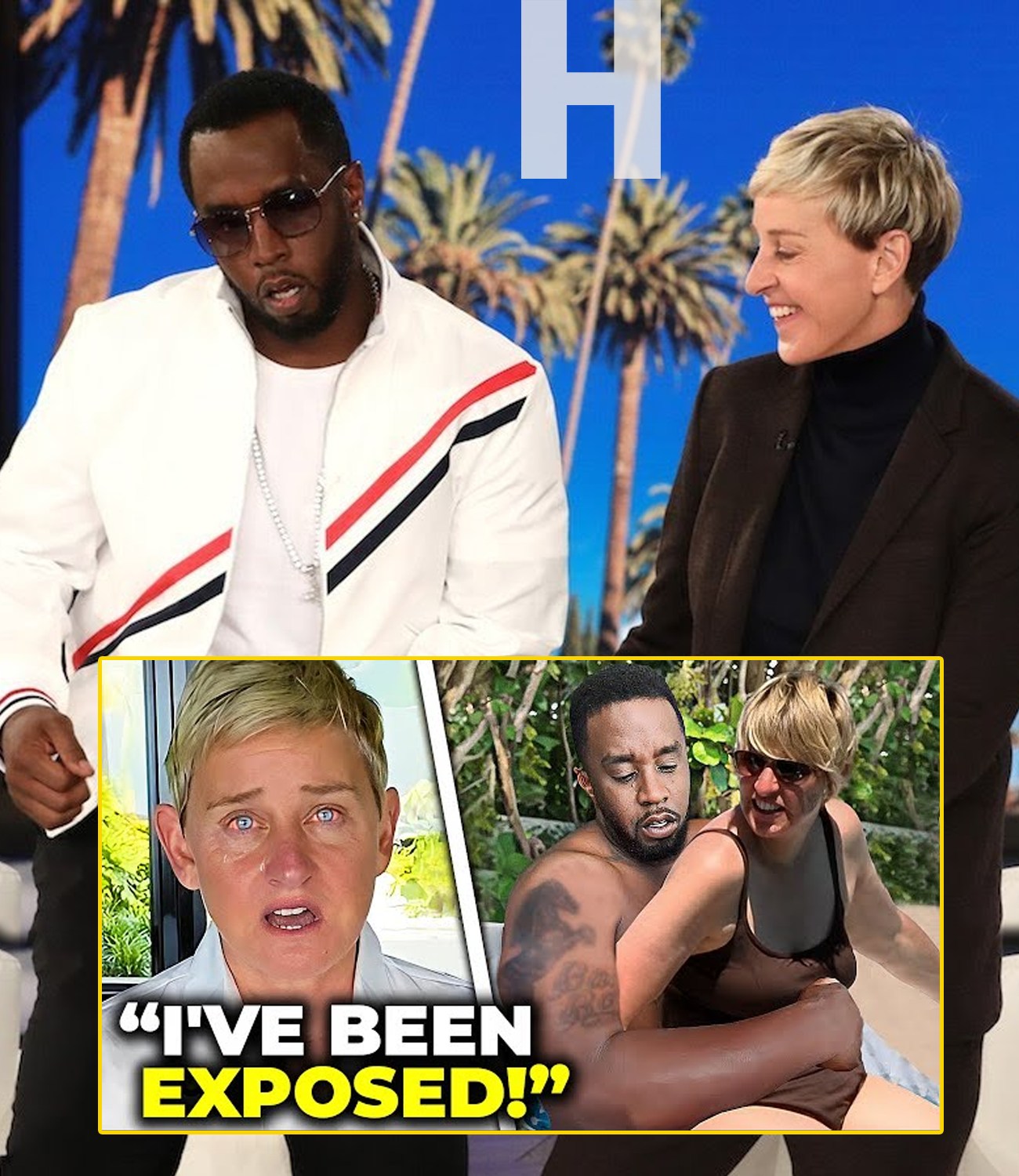 Ellen DeGeneres is TERRIFIED Her NASTY Past with Diddy Will Be EXPOSED (She’s KNOWS His SECRETS).